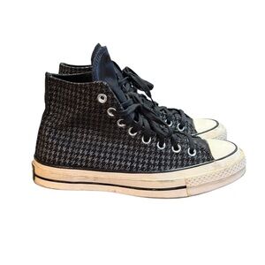 Converse Chuck 70 High Houndstooth Shine Sneakers Women’s Size 8.5
